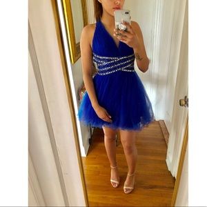 Blue Short Prom Dress